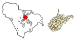 Raleigh County West Virginia Incorporated and Unincorporated areas Beckley Highlighted